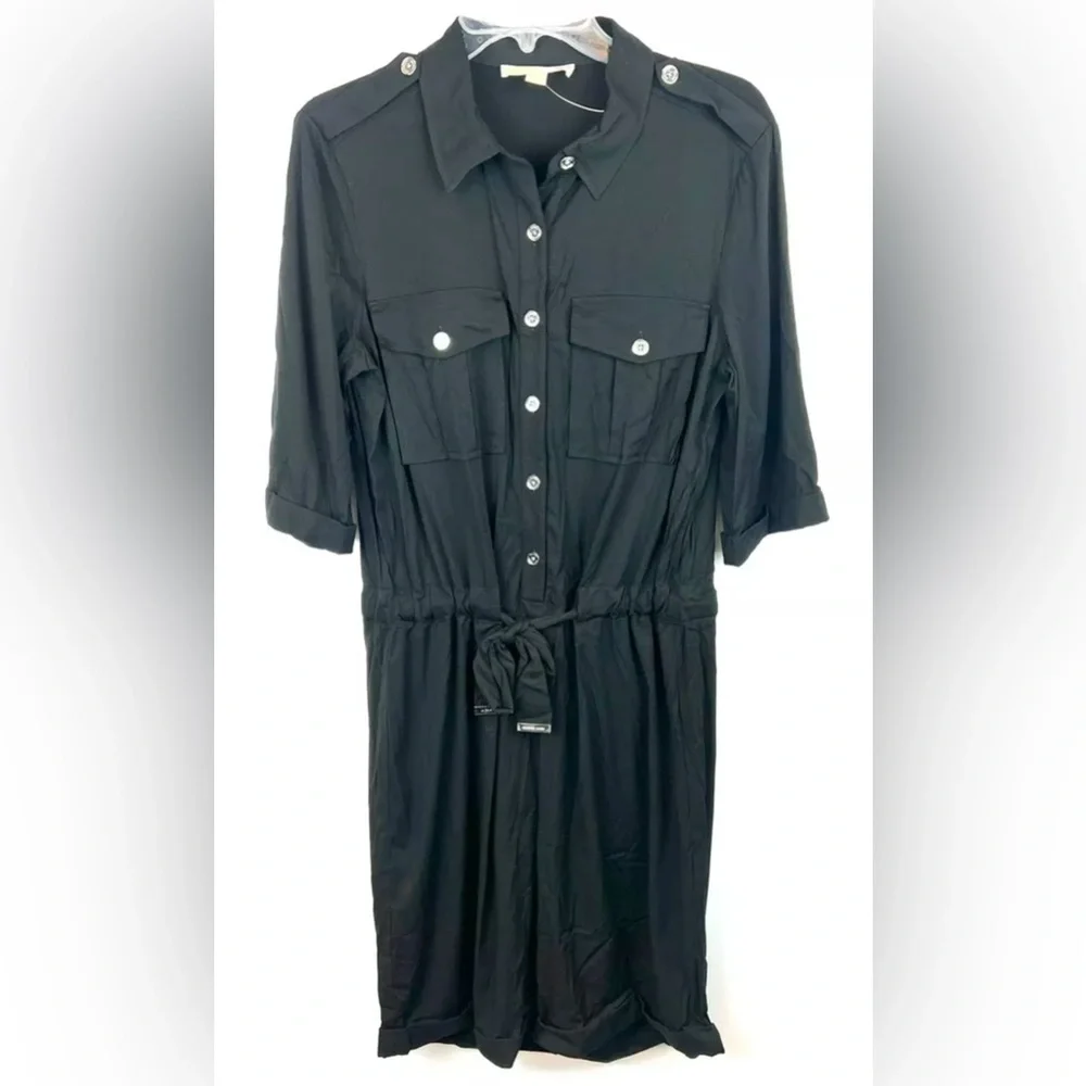 Michael Kors Women’s Black 3/4 Sleeve Romper Size Medium